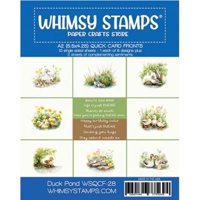 Whimsy Stamps Quick Card Fronts - Duck Pond
